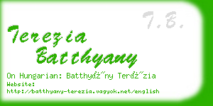 terezia batthyany business card